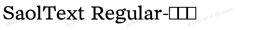 SaolText Regular字体转换
